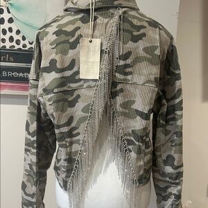 Camo Corduroy with Criss Cross Rhinestone Back by Savanna Jane